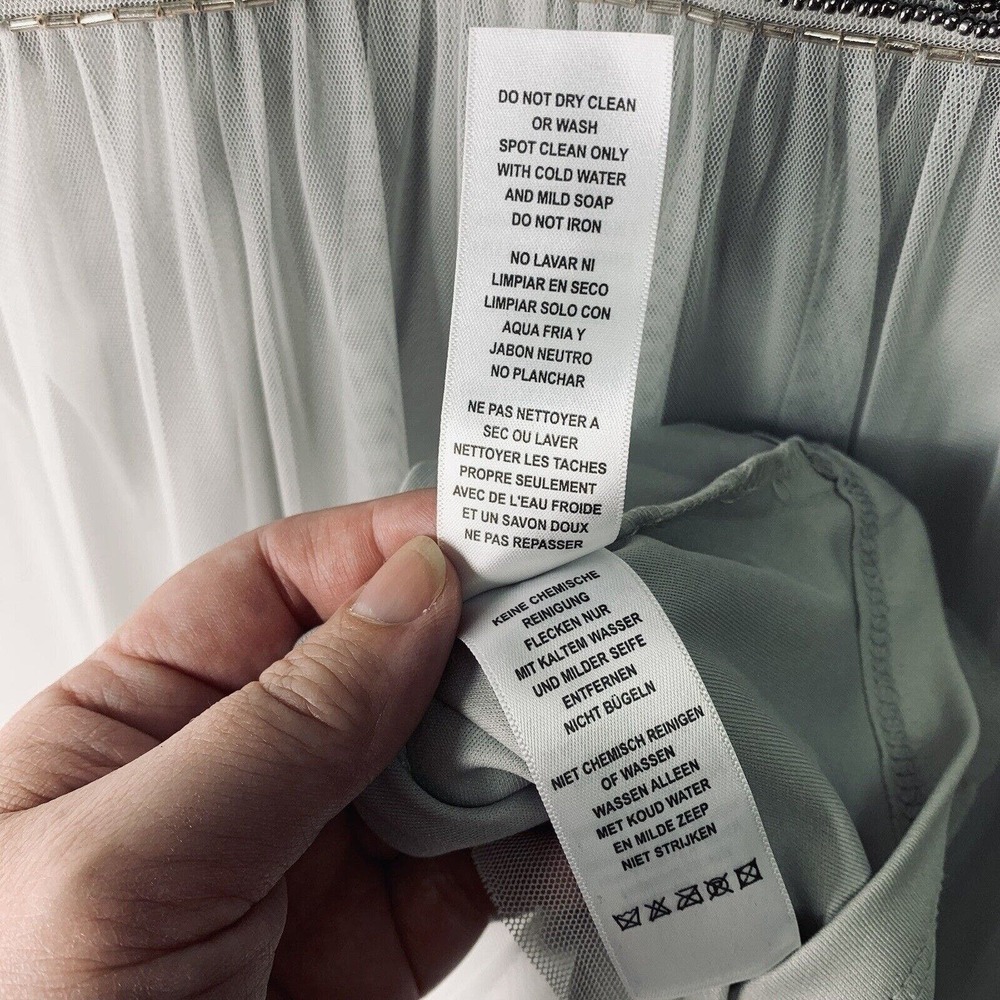 Anthropologie x BHLDN Vilette Dress Womens Size 4 Fog Gray $245 - Picture 13 of 16